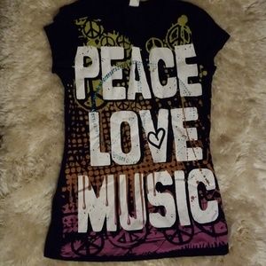Peace Love Music T